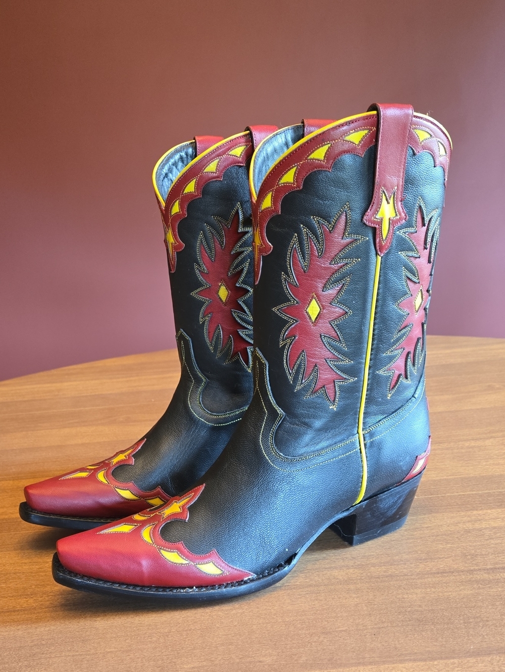 Allen Pewee Boots - Black/Red/Yellow